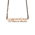 Warrior Cutout Necklace - Metal Marvels - Bold mantras for bold women.